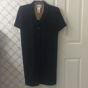 90’s Danny & Nicole Sz 12 Front Flap Pocketed 3 Button Closure Duster Jacket.